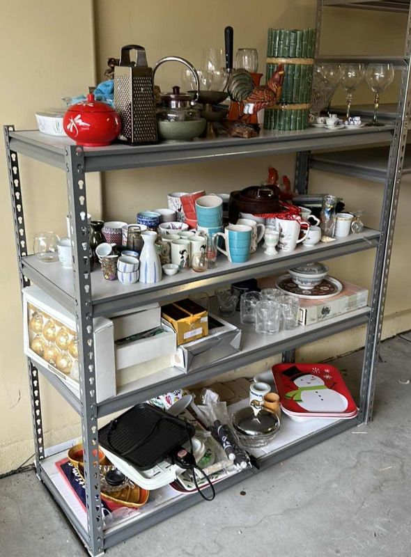 Photo 2 of 2-METAL GARAGE SHELVING UNITS (CONTENTS ON SHELVES SOLD SEPARATELY, NOT INCLUDED)