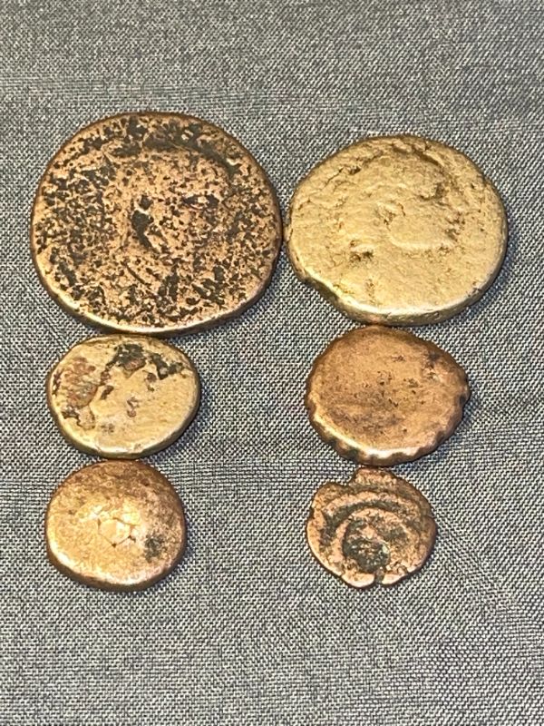 Photo 1 of 6 ANCIENT GREEK BRONZE COINS 2,300 YEARS OLD