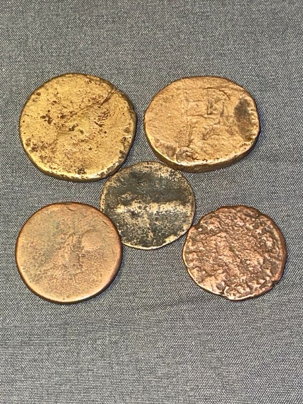 Photo 1 of 5 ANCIENT ROMAN BRONZE COINS OVER 2,000 YEARS OLD