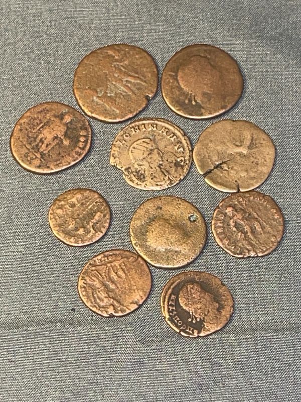 Photo 2 of 10 ANCIENT ROMAN BRONZE COINS OVER 2,000 YEARS OLD