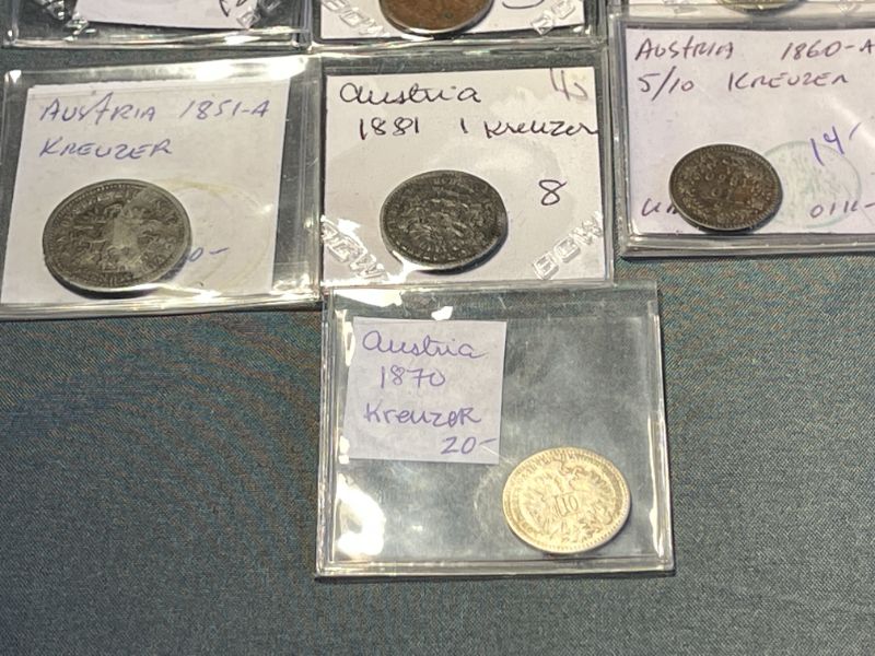 Photo 3 of 10 OLD COINS FROM AUSTRIA