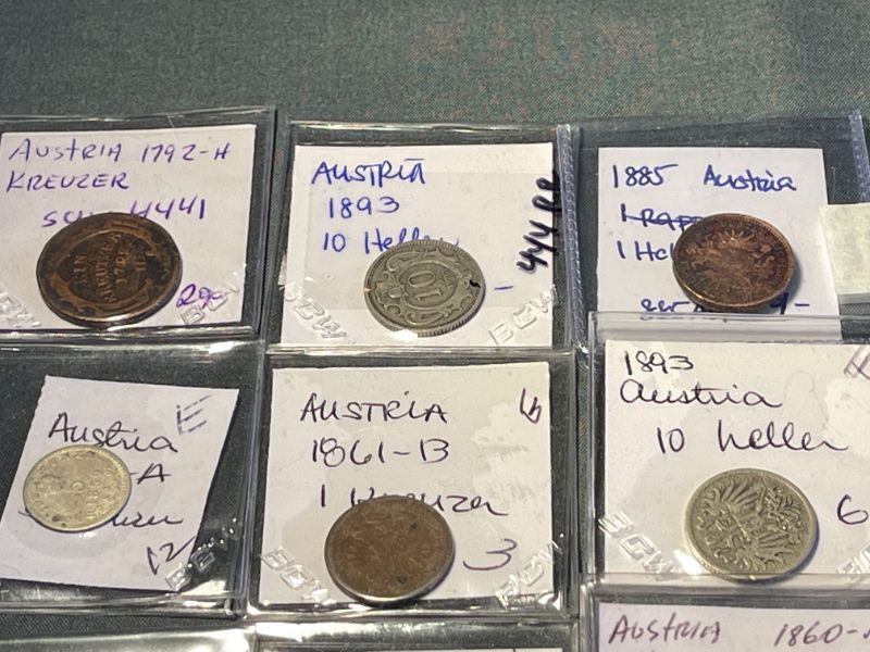 Photo 2 of 10 OLD COINS FROM AUSTRIA