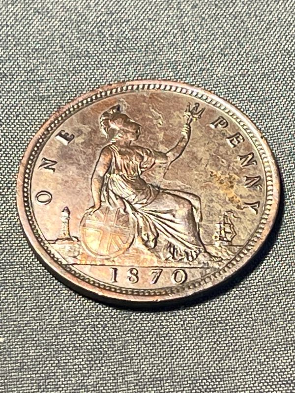 Photo 2 of 1870 GREAT BRITAIN PENNY