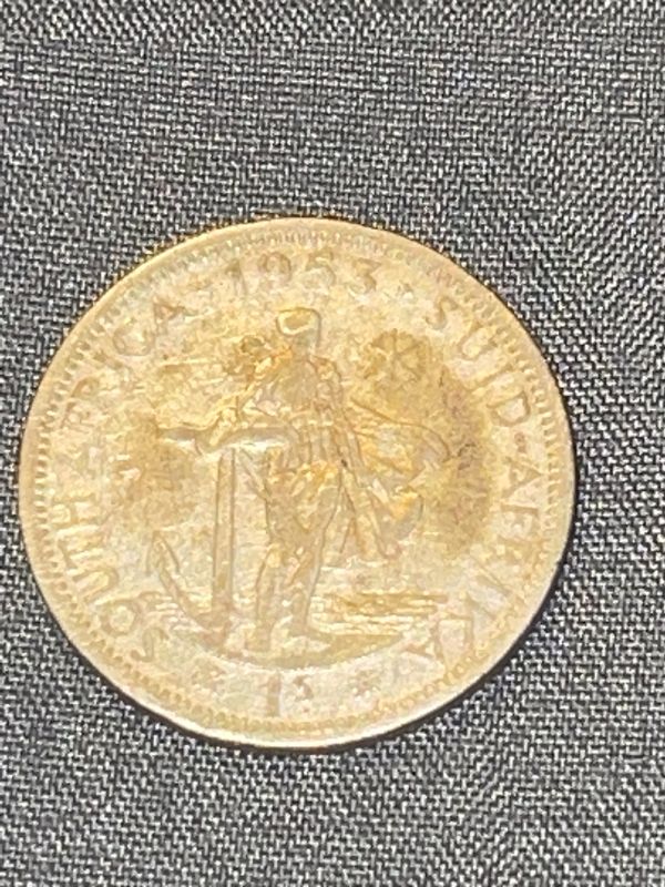 Photo 2 of 1953 SOUTH AFRICAN 1 COIN