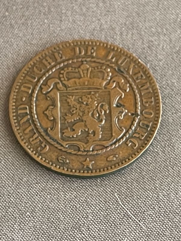 Photo 1 of 1860-4 LUXEMBURG 10 CENTIMES COIN