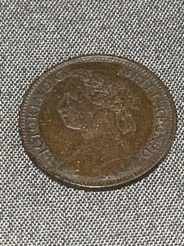 Photo 1 of 1884 GREAT BRITAIN FARTHING COIN