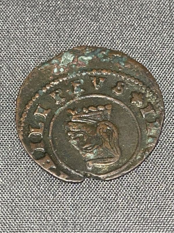 Photo 1 of RARE 1662 SPANISH 8 MARAVEDIS COIN