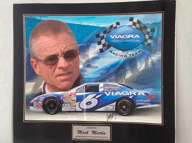 Photo 1 of MARK MARTIN #6 AUTOGRAPHED PRINT 27” X H 25”