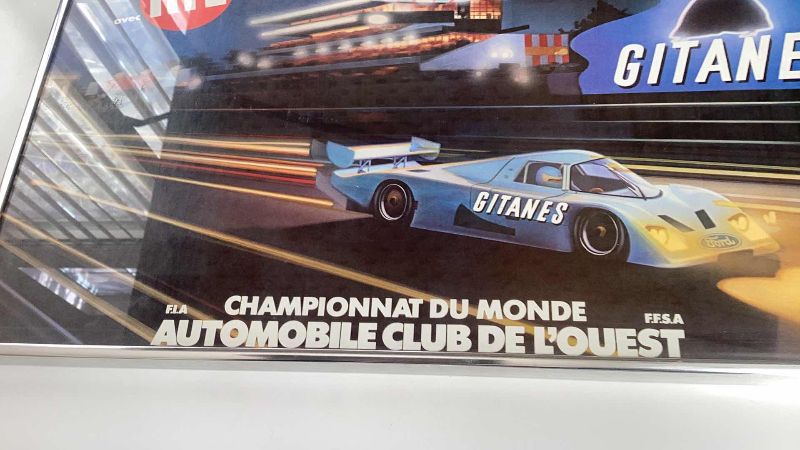 Photo 4 of VINTAGE 24 HOUR LE MANS GITANES PRINT 21” X H 16”