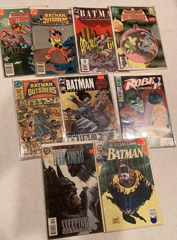 Photo 1 of NINE BATMAN COMICS