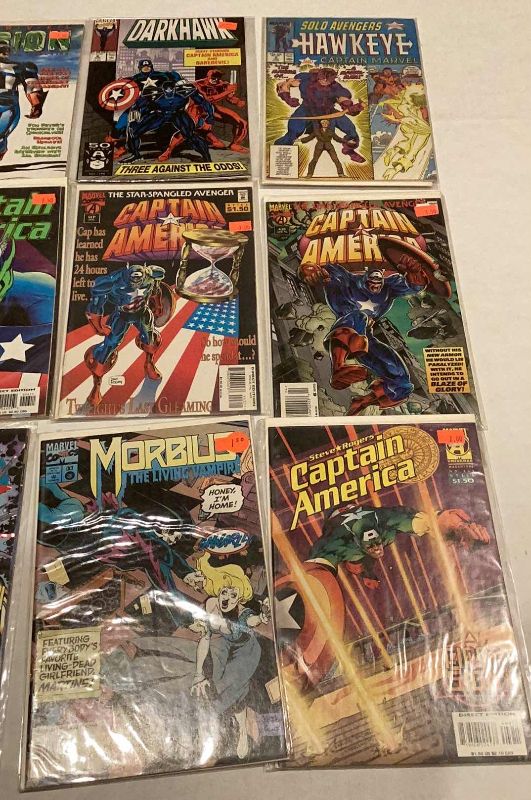 Photo 3 of NINE COMICS:CAPTAIN AMERICA, MORBIUS, HAWKEYE