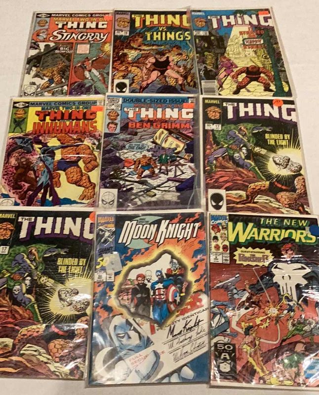 Photo 1 of NINE COMICS: THE THING, MOON KNIGHT