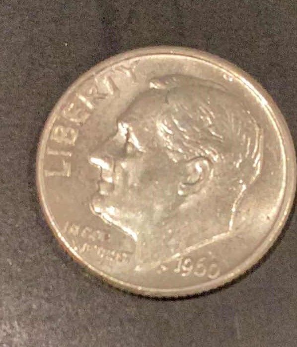Photo 1 of 1960 UNITED STATES ROOSEVELT SILVER DIME