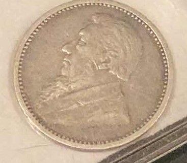 Photo 1 of 1892 SOUTH AFRICA SILVER 3 SHILLING COIN 