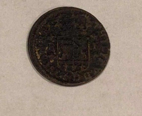 Photo 1 of 1718 SPAIN BARCELONA KING PHILLIPS V 2 MARAVEDIS COIN 
