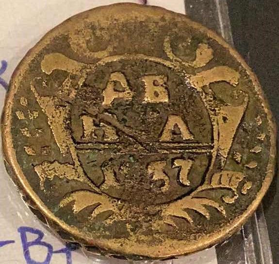 Photo 1 of 1737 RUSSIA 1/2 COPPER KOPEK 