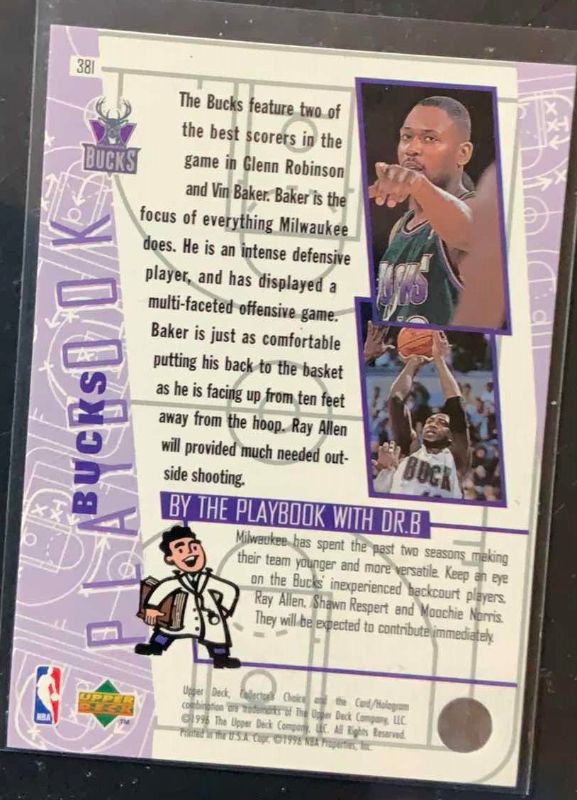 Photo 2 of 1996 UPPER DECK RAY ALLEN ROOKIE CARD