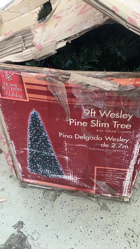 Photo 2 of NINE FOOT WESLEY PINE SLIM CHRISTMAS TREE