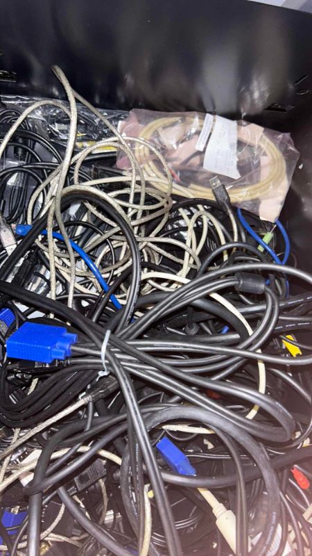 Photo 3 of CONTENTS OF DRAWER- CABLES