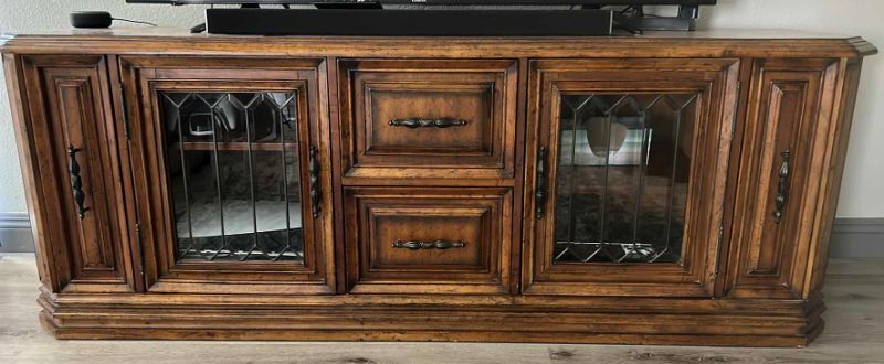 Photo 1 of ASPEN HOME WOOD WITH METAL ACCENTS TV ENTERTAINMENT CENTER 78 x 21 x H29