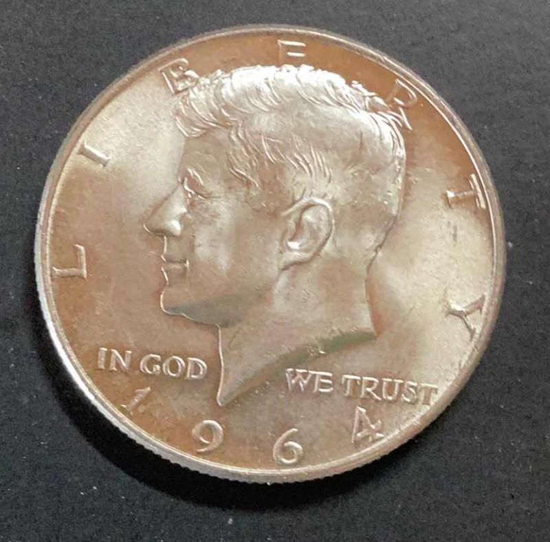 Photo 1 of UNITED STATES 1964 KENNEDY HALF DOLLAR