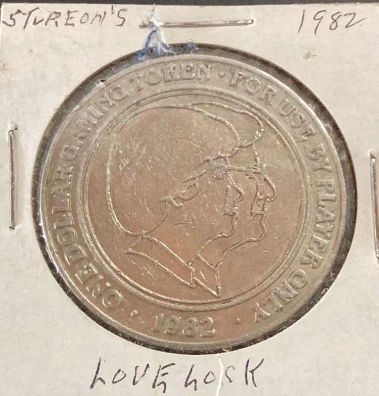 Photo 1 of STUREONS LOVELOCK 1982 CASINO COIN