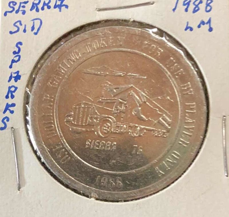 Photo 1 of SIERRA SPARKS 1988 CASINO COIN