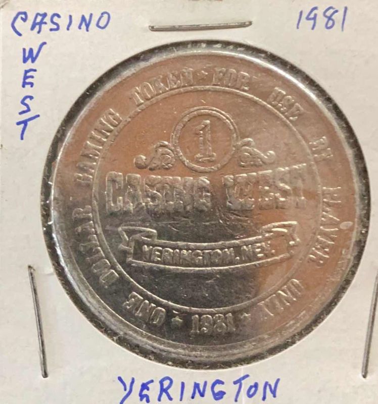 Photo 1 of CASINO WEST YERINGTON 1981 CASINO COIN
