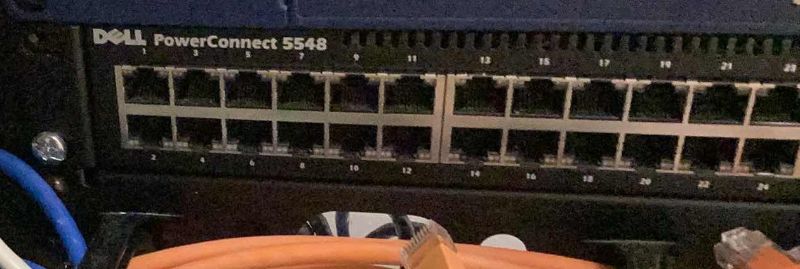 Photo 1 of ONE DELL POWERCONNECT 5548 GIGABIT SWITCH  (BUYER TO DISASSEMBLE & REMOVE FROM 2ND STORY OFFICE BUILDING W ELEVATOR)