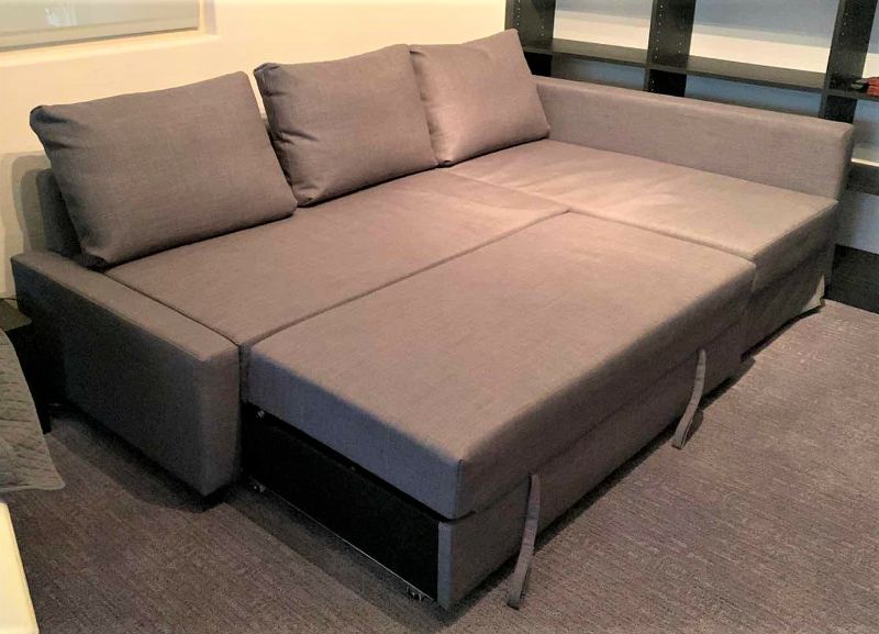 Photo 1 of MODULE GREY LINEN SECTIONAL SOFA / FUTON / BED 92” x 60”