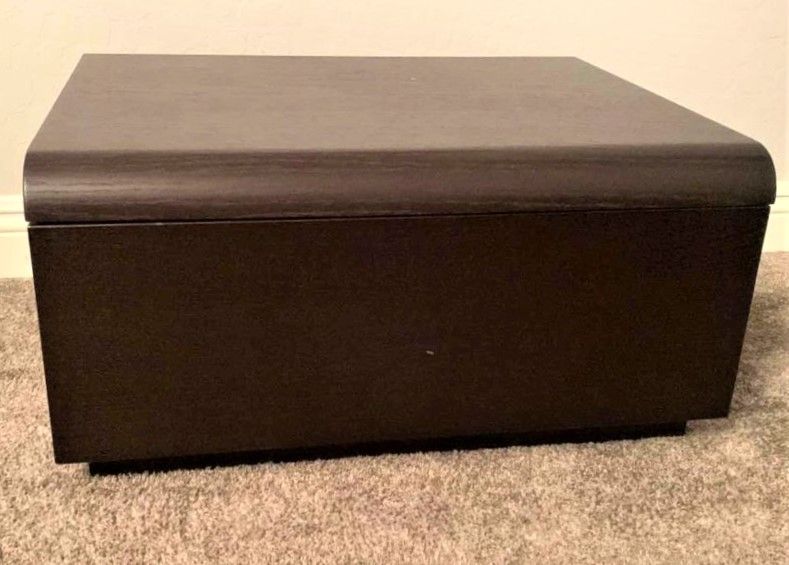 Photo 1 of HIGH-END DARK WOOD SINGLE DRAWER NIGHTSTAND 24.5” x 19” H12”