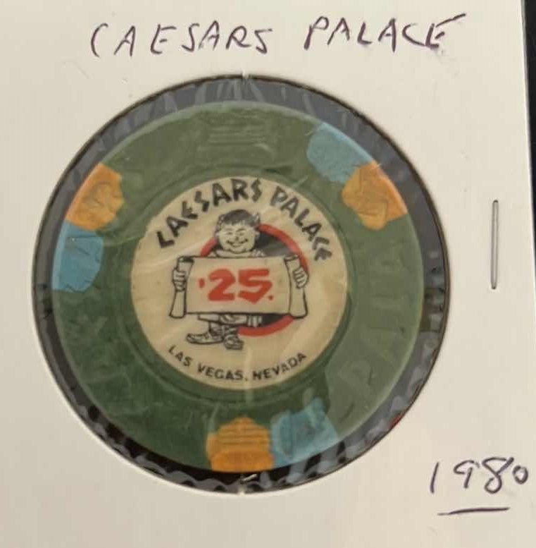 Photo 1 of 1980 CAESAR PALACE $25 CASINO CHIP