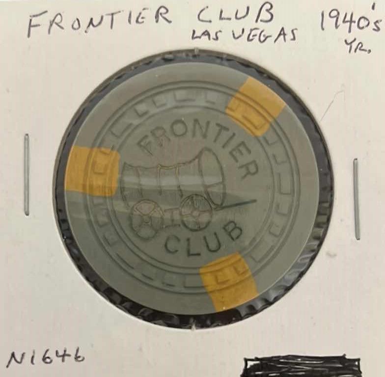 Photo 1 of VERY RARE 1940’S FRONTIER CLUB $5 CASINO CHIP