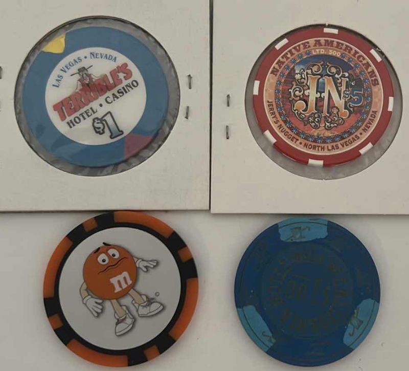 Photo 1 of 3-CASINO CHIPS, M&M CHIP