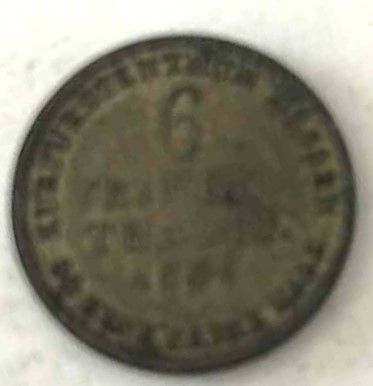 Photo 1 of 1835 HESSE-KASSEL 1/6 THALER COIN