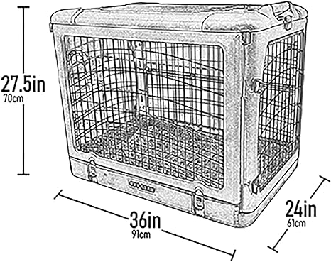 Photo 3 of NEW PET GEAR "THE OTHER DOOR" 4 DOOR STEEL CRATE W GARAGE-STYLE DOOR, PLUSH BED, TRAVEL BAG-NO TOOLS REQUIRED