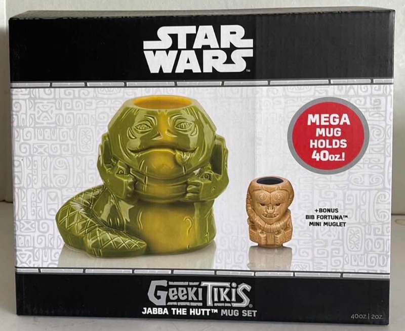 Photo 1 of NIB STAR WARS GEEKI TIKIS 40OZ. JABBA THE HUTT & BIB FORTUNA TIKI GIFT SET