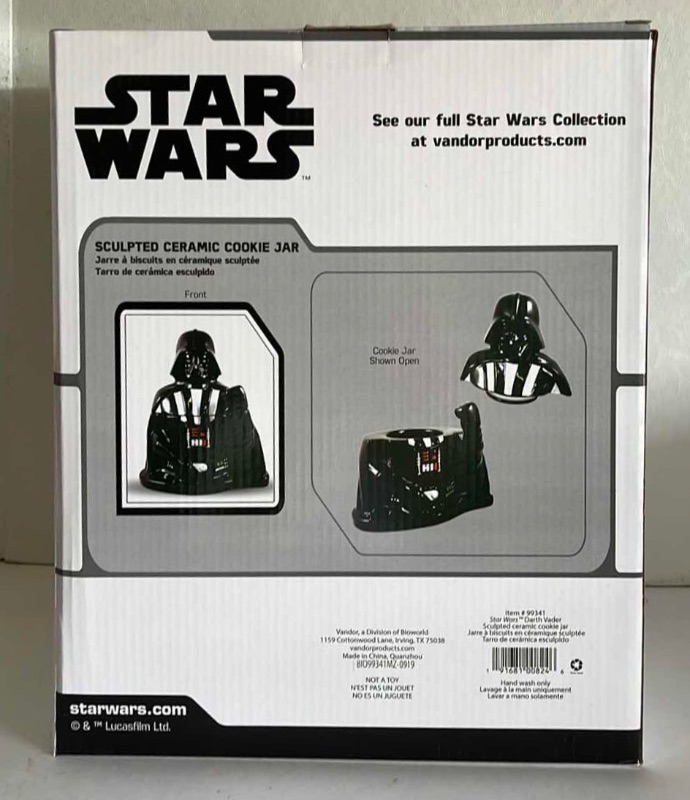 Photo 2 of NIB STAR WARS DARTH VADER SCULPTED CERAMIC COOKIE JAR - RETAIL PRICE $89.99