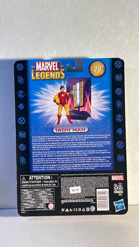 Photo 2 of NIB MARVEL LEGENDS RETRO IRON MAN 20TH ANNIVERSARY X-MEN BRAND - RETAIL PRICE $34.99