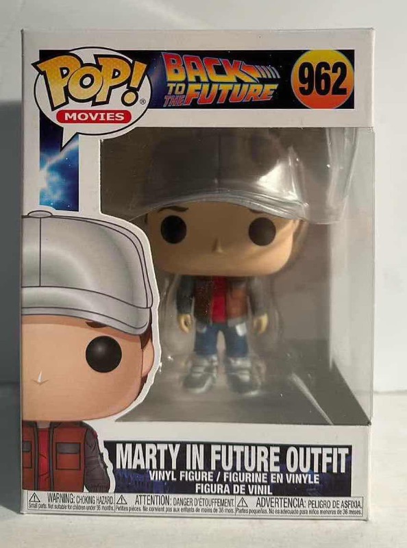 Photo 1 of POP MOVIES BACK TO THE FUTURE “MARTY IN FUTURE OUTFIT” BOBBLEHEAD FIGURE -RETAIL PRICE $18