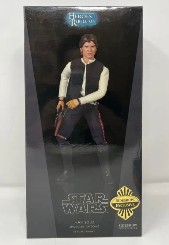 Photo 1 of NIB SIDESHOW HEROES OF THE REBELLION COLLECTIBLES STAR WARS “HAN SOLO”: SMUGGLER (TATOOINE) EXCLUSIVE - RETAIL PRICE $375.00