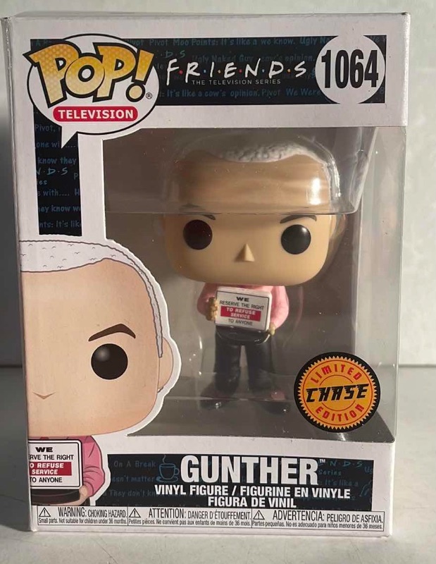 Photo 1 of NIB LIMITED EDITION FUNKO POP TELEVISION SERIES FRIENDS “GUNTHER” RETAIL PRICE $35.00