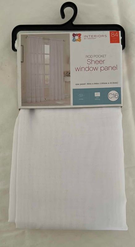 Photo 1 of 1 ROD POCKET SHEER WINDOW PANEL 84”