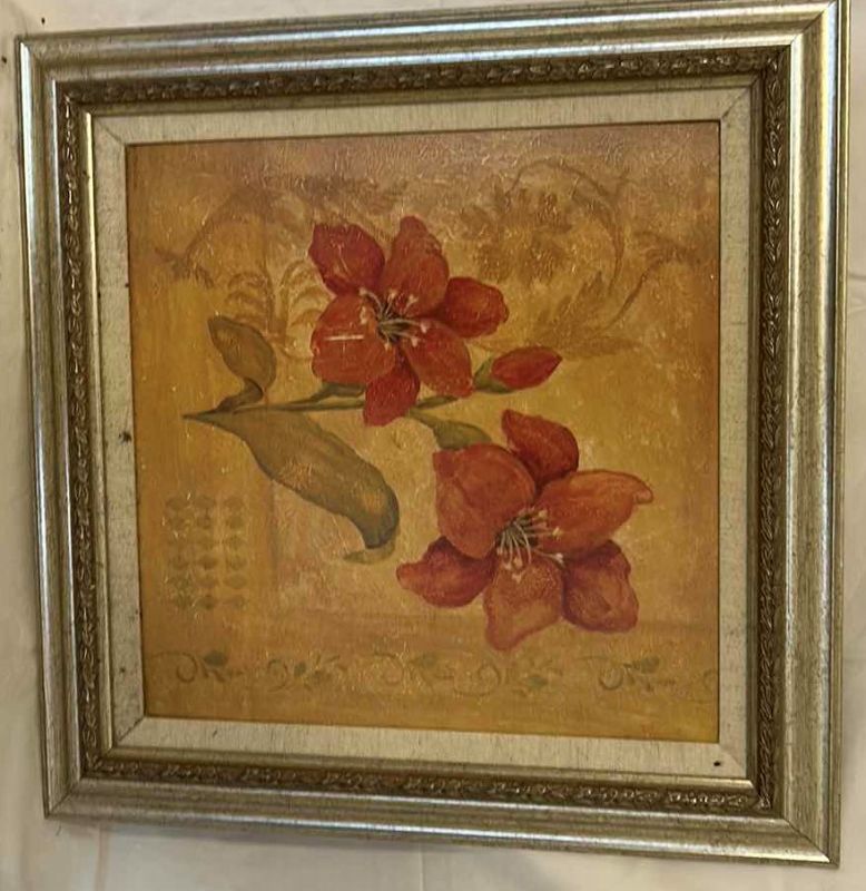 Photo 1 of FRAMED FLORAL PRINT - NO GLASS