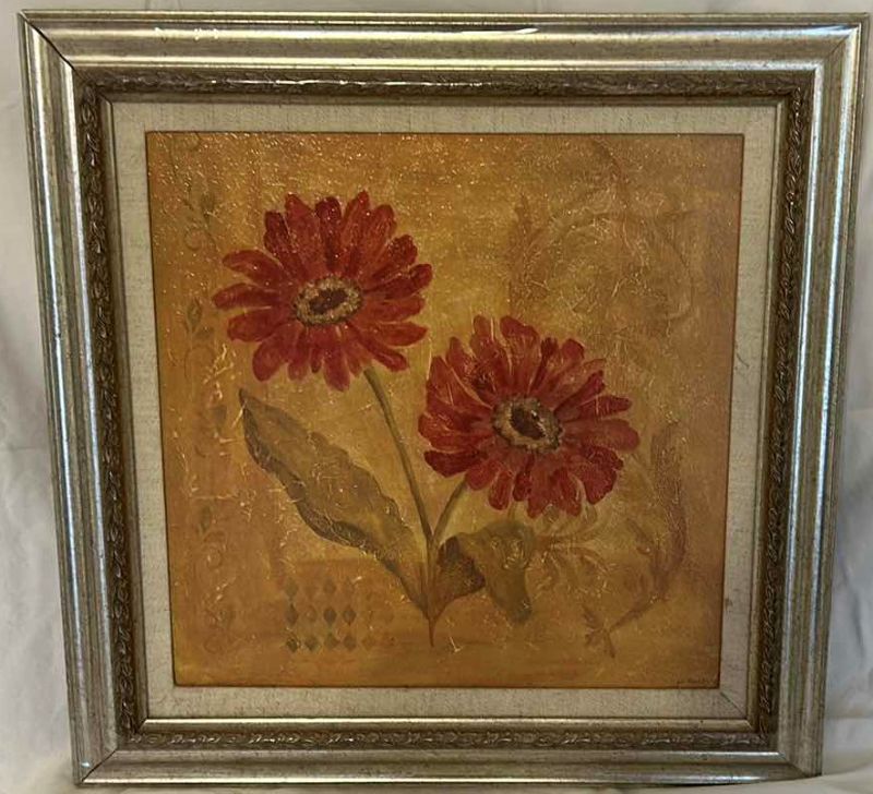 Photo 1 of FRAMED FLORAL PRINT - NO GLASS