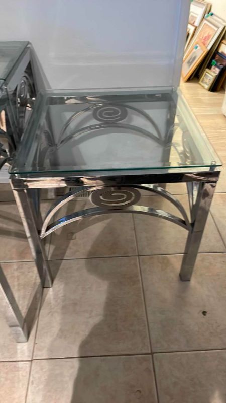 Photo 2 of GLASS SIDE TABLE 