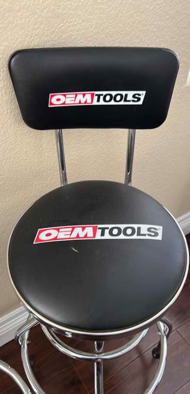 Photo 2 of TWO OEM TOOLS SWIVL BAR STOOLS