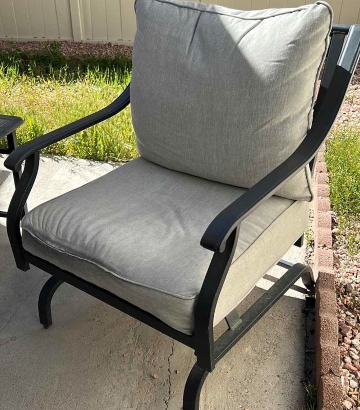 Photo 1 of METAL PATIO CHAIR WITH CUSHIONS