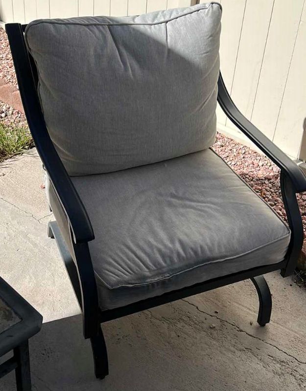 Photo 2 of METAL PATIO CHAIR WITH CUSHIONS