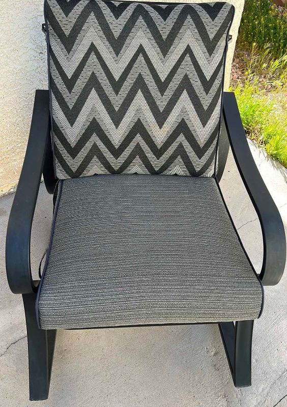 Photo 2 of ROCKING METAL PATIO CHAIR WITH CUSHIONS